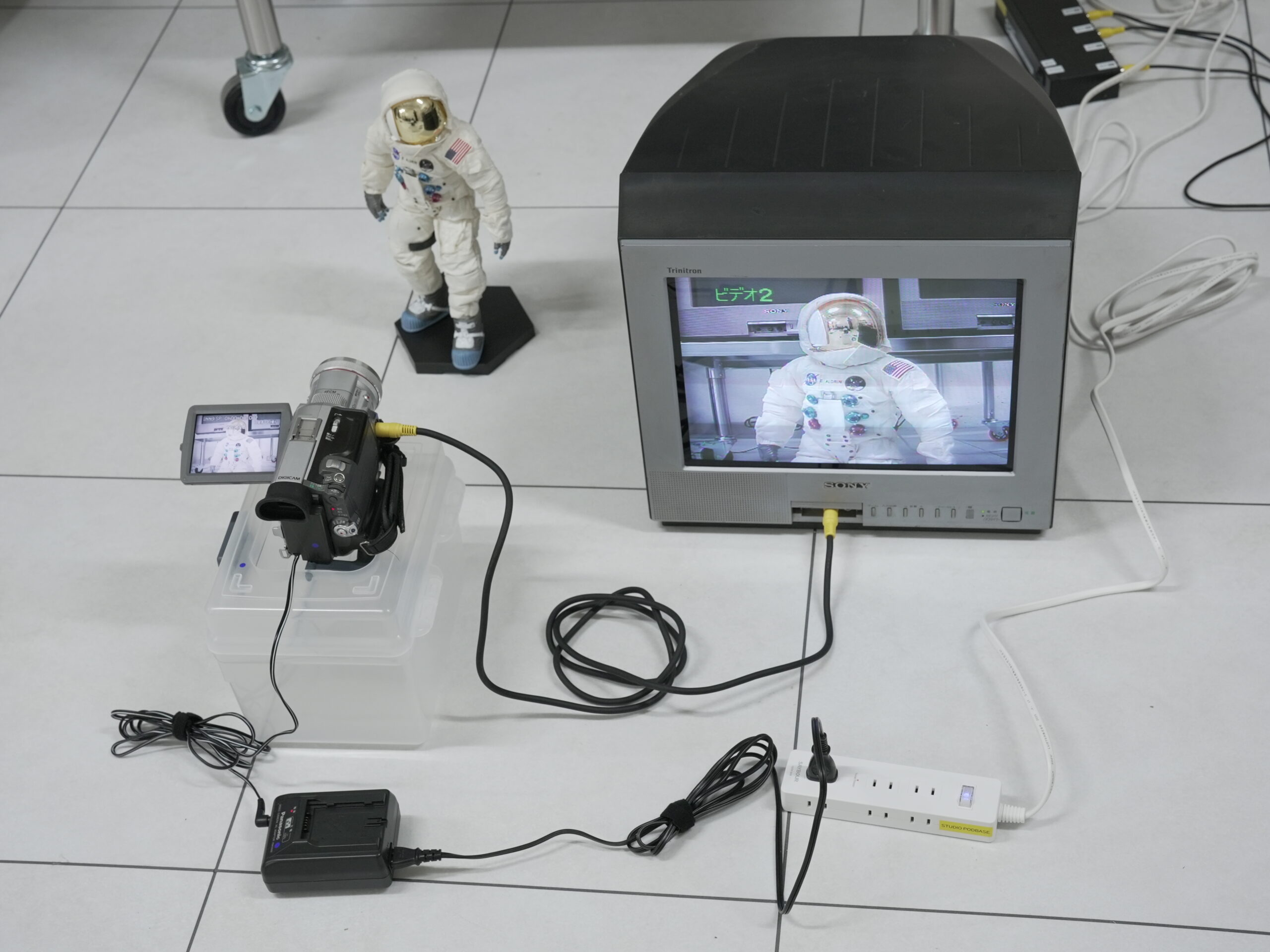 ブラウン管テレビにビデオカメラを出力する