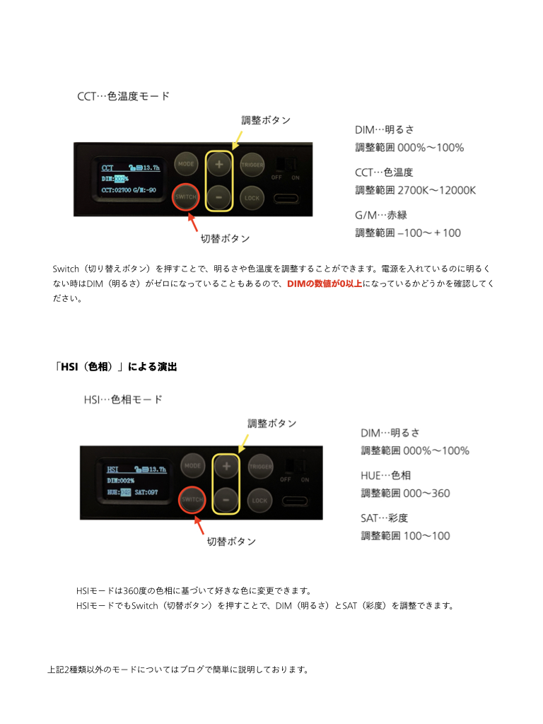 Nanlite Pavotubeの簡単使い方ガイド2